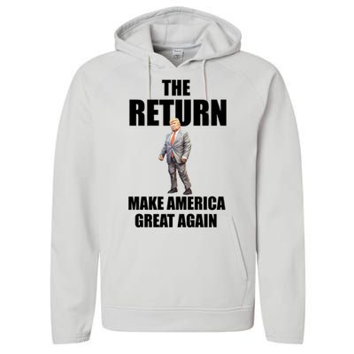 Funny Trump Make America Great Again Performance Fleece Hoodie