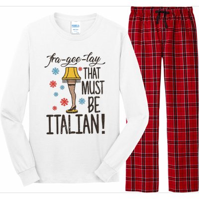 FraGeeLay That Must Be Italian Leg Lamp A Christmas Story Long Sleeve Pajama Set