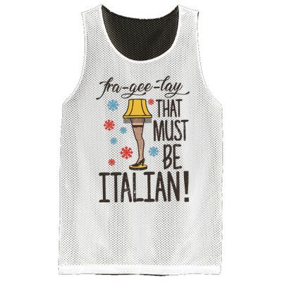 FraGeeLay That Must Be Italian Leg Lamp A Christmas Story Mesh Reversible Basketball Jersey Tank