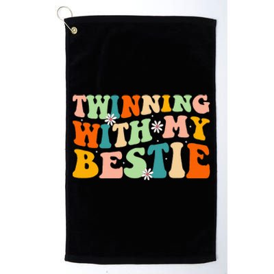 Funny Twin Matching Twins Day Friend Twinning With My Bestie Platinum Collection Golf Towel