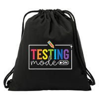 Funny Testing Mode On Testing Day Motivational Teacher Drawstring Bag