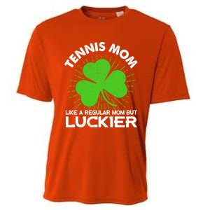 Funny Tennis Mom St Patrick's Day Lucky Irish Mama Gift Cooling Performance Crew T-Shirt