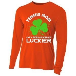 Funny Tennis Mom St Patrick's Day Lucky Irish Mama Gift Cooling Performance Long Sleeve Crew