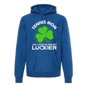 Funny Tennis Mom St Patrick's Day Lucky Irish Mama Gift Premium Hoodie