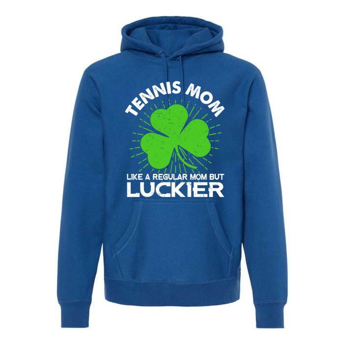 Funny Tennis Mom St Patrick's Day Lucky Irish Mama Gift Premium Hoodie