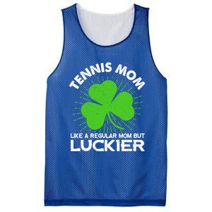 Funny Tennis Mom St Patrick's Day Lucky Irish Mama Gift Mesh Reversible Basketball Jersey Tank