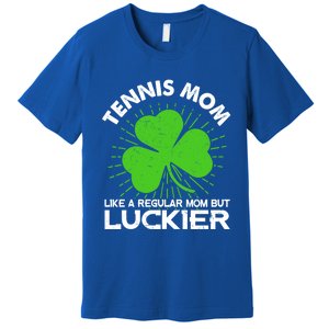 Funny Tennis Mom St Patrick's Day Lucky Irish Mama Gift Premium T-Shirt