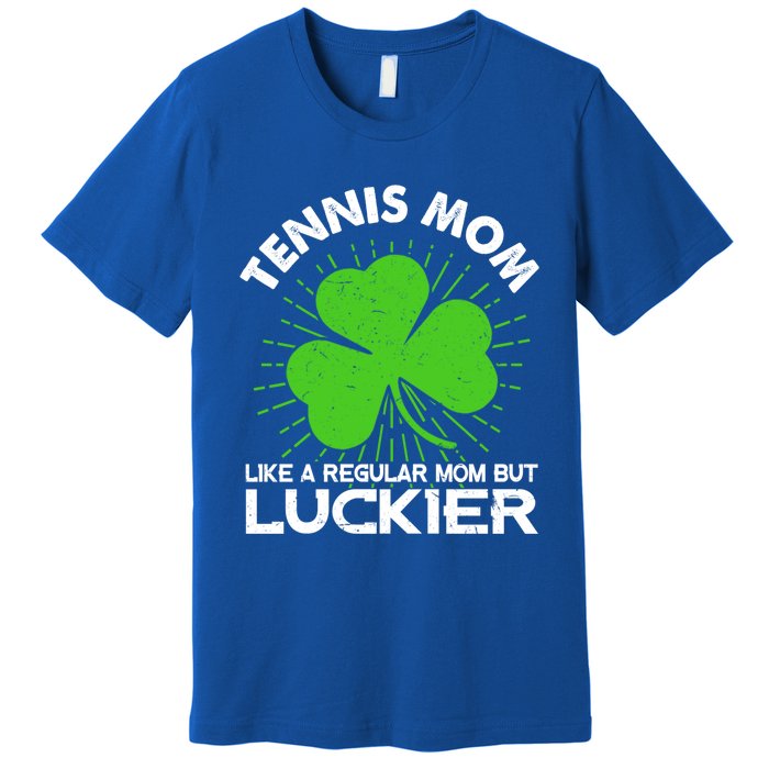 Funny Tennis Mom St Patrick's Day Lucky Irish Mama Gift Premium T-Shirt