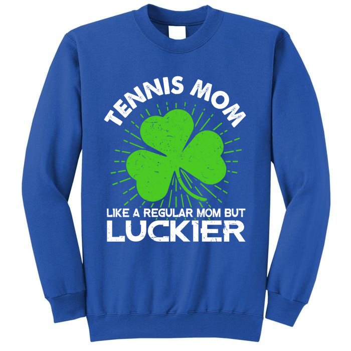 Funny Tennis Mom St Patrick's Day Lucky Irish Mama Gift Tall Sweatshirt