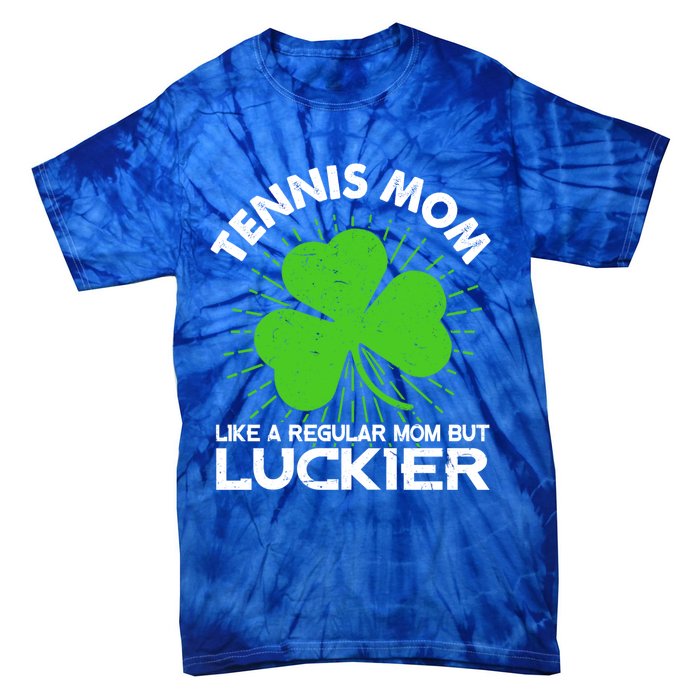 Funny Tennis Mom St Patrick's Day Lucky Irish Mama Gift Tie-Dye T-Shirt