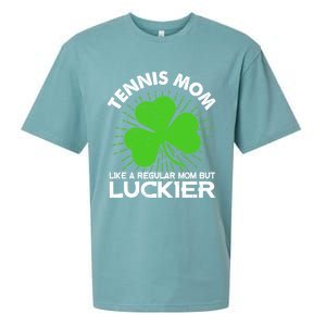 Funny Tennis Mom St Patrick's Day Lucky Irish Mama Gift Sueded Cloud Jersey T-Shirt