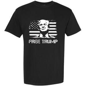 Free Trump Mug Shot Trump Not Guilty MugShot Garment-Dyed Heavyweight T-Shirt