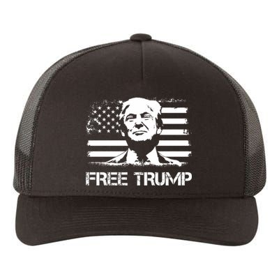 Free Trump Mug Shot Trump Not Guilty MugShot Yupoong Adult 5-Panel Trucker Hat