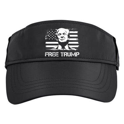 Free Trump Mug Shot Trump Not Guilty MugShot Adult Drive Performance Visor