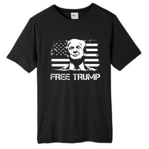 Free Trump Mug Shot Trump Not Guilty MugShot Tall Fusion ChromaSoft Performance T-Shirt