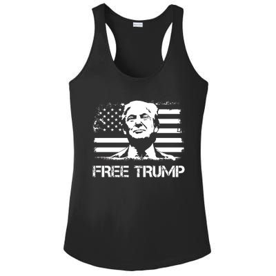 Free Trump Mug Shot Trump Not Guilty MugShot Ladies PosiCharge Competitor Racerback Tank