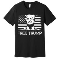 Free Trump Mug Shot Trump Not Guilty MugShot Premium T-Shirt