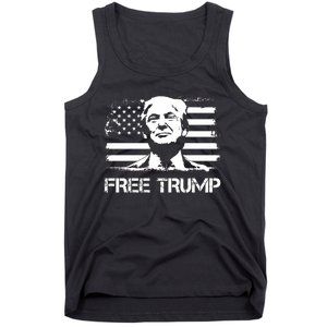 Free Trump Mug Shot Trump Not Guilty MugShot Tank Top