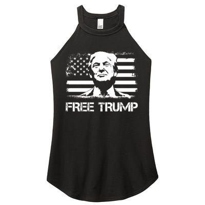 Free Trump Mug Shot Trump Not Guilty MugShot Women's Perfect Tri Rocker Tank