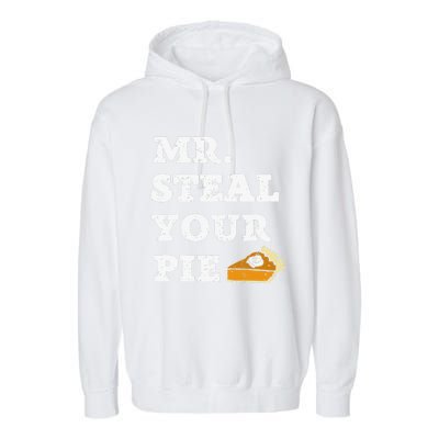 Funny Thanksgiving Mr Steal Your Pie Baby  Garment-Dyed Fleece Hoodie