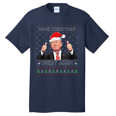 Funny Trump Make Christmas Great Again Ugly Sweater Xmas Tall T-Shirt