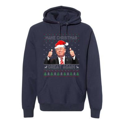 Funny Trump Make Christmas Great Again Ugly Sweater Xmas Premium Hoodie