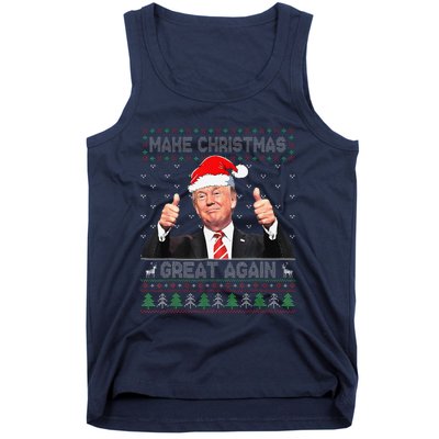 Funny Trump Make Christmas Great Again Ugly Sweater Xmas Tank Top