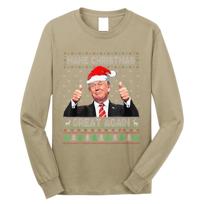 Funny Trump Make Christmas Great Again Ugly Sweater Xmas Long Sleeve Shirt