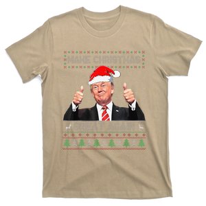 Funny Trump Make Christmas Great Again Ugly Sweater Xmas T-Shirt