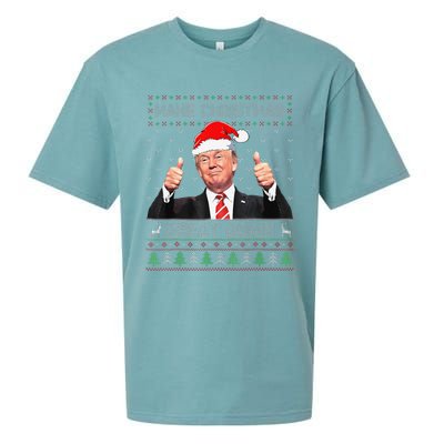 Funny Trump Make Christmas Great Again Ugly Sweater Xmas Sueded Cloud Jersey T-Shirt