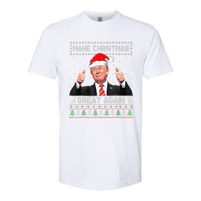 Funny Trump Make Christmas Great Again Ugly Sweater Xmas Softstyle CVC T-Shirt