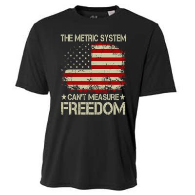 Funny The Metric System Cant Measure Freedom 4th Of July Cooling Performance Crew T-Shirt