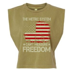 Funny The Metric System Cant Measure Freedom 4th Of July Garment-Dyed Women's Muscle Tee