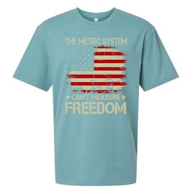 Funny The Metric System Cant Measure Freedom 4th Of July Sueded Cloud Jersey T-Shirt