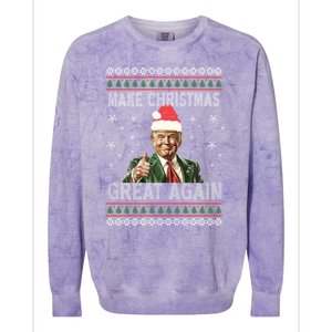 Funny Trump Make Christmas Great Again Xmas Ugly Gift Colorblast Crewneck Sweatshirt