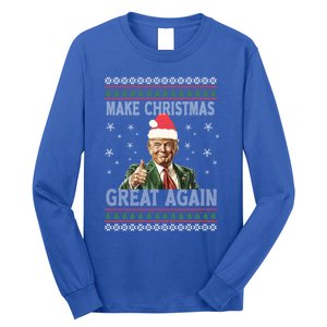 Funny Trump Make Christmas Great Again Xmas Ugly Gift Long Sleeve Shirt