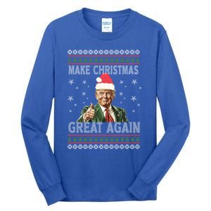 Funny Trump Make Christmas Great Again Xmas Ugly Gift Tall Long Sleeve T-Shirt