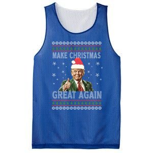 Funny Trump Make Christmas Great Again Xmas Ugly Gift Mesh Reversible Basketball Jersey Tank