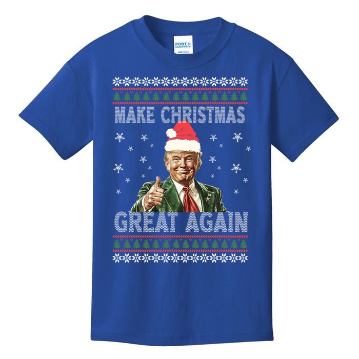 Funny Trump Make Christmas Great Again Xmas Ugly Gift Kids T-Shirt