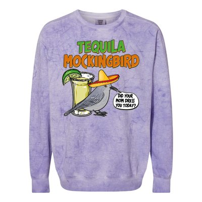 Funny Tequila Mockingbird Colorblast Crewneck Sweatshirt