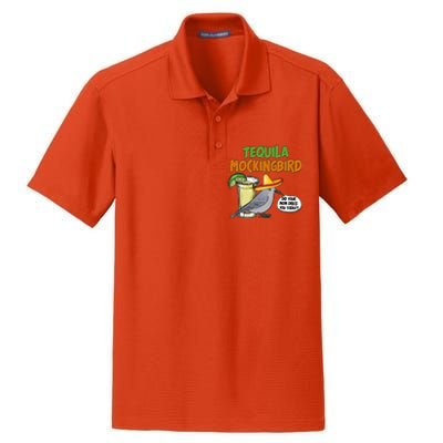 Funny Tequila Mockingbird Dry Zone Grid Polo