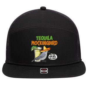 Funny Tequila Mockingbird 7 Panel Mesh Trucker Snapback Hat