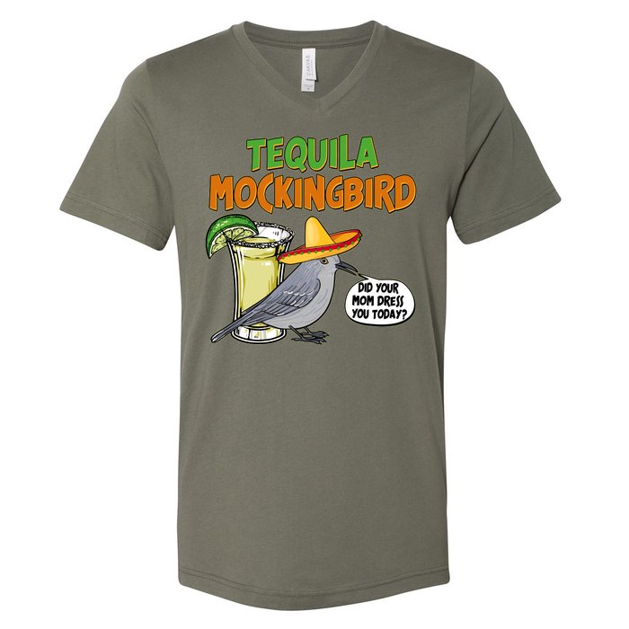 Funny Tequila Mockingbird V-Neck T-Shirt