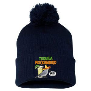 Funny Tequila Mockingbird Pom Pom 12in Knit Beanie