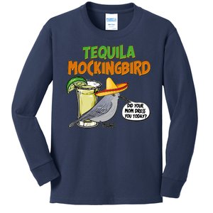 Funny Tequila Mockingbird Kids Long Sleeve Shirt