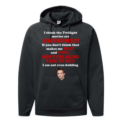 Funny Twilight Movies Quote Performance Fleece Hoodie