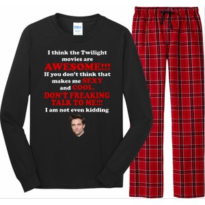 Funny Twilight Movies Quote Long Sleeve Pajama Set