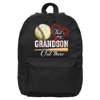 funny That's My Grandson Out There Baseball for Mother's Day 16 in Basic Backpack