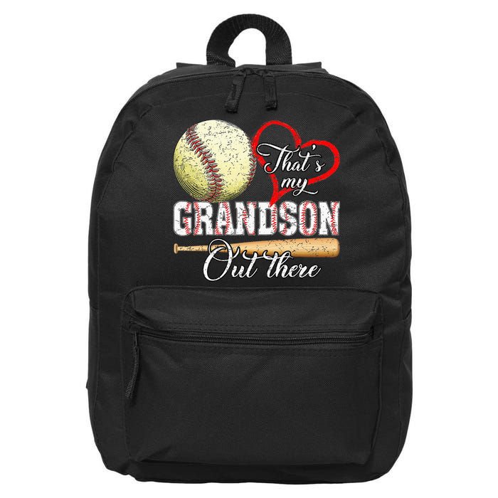 funny That's My Grandson Out There Baseball for Mother's Day 16 in Basic Backpack