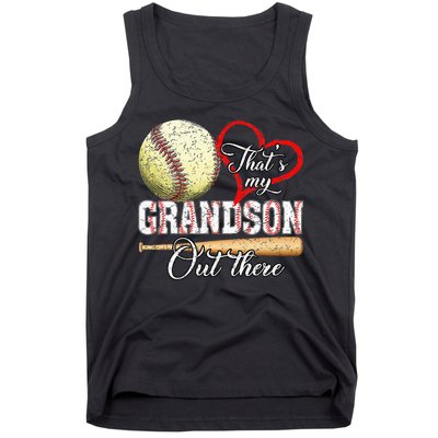 funny That's My Grandson Out There Baseball for Mother's Day Tank Top